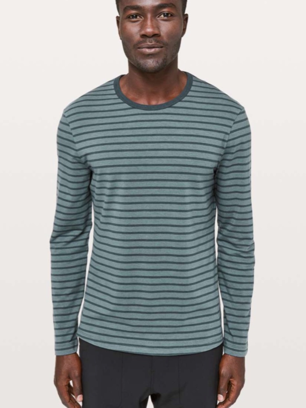 Lululemon 5 Year Basic Yachtie Stripe Sea Steel Gravity Crew Shirt; Size L